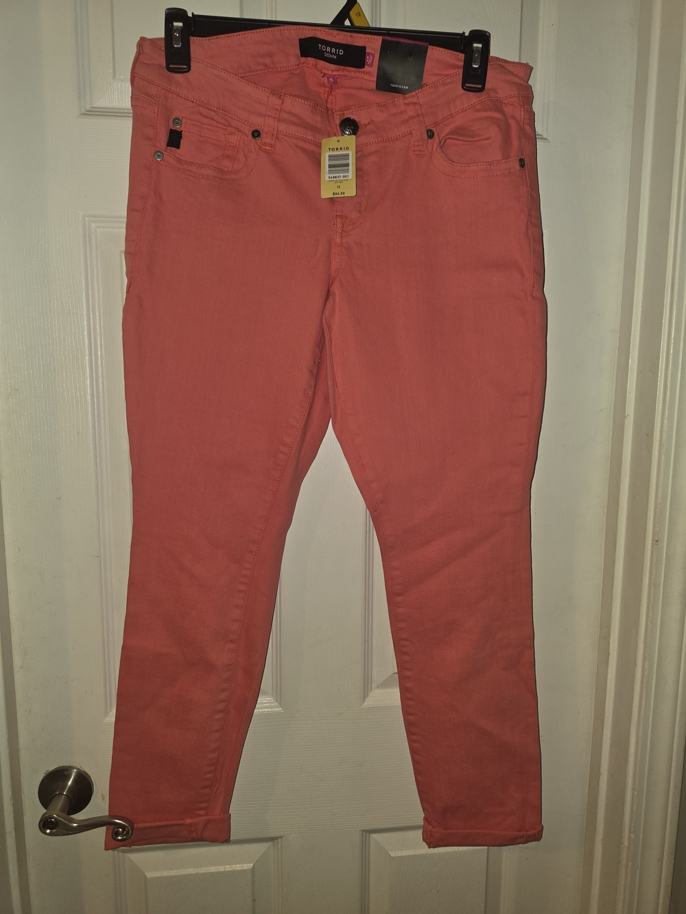 Torrid Coral Skinny Jeans - Women's Size 12 Cute Fall Office